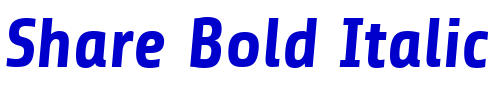 Share Bold Italic font